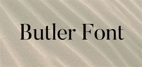 butler font family
